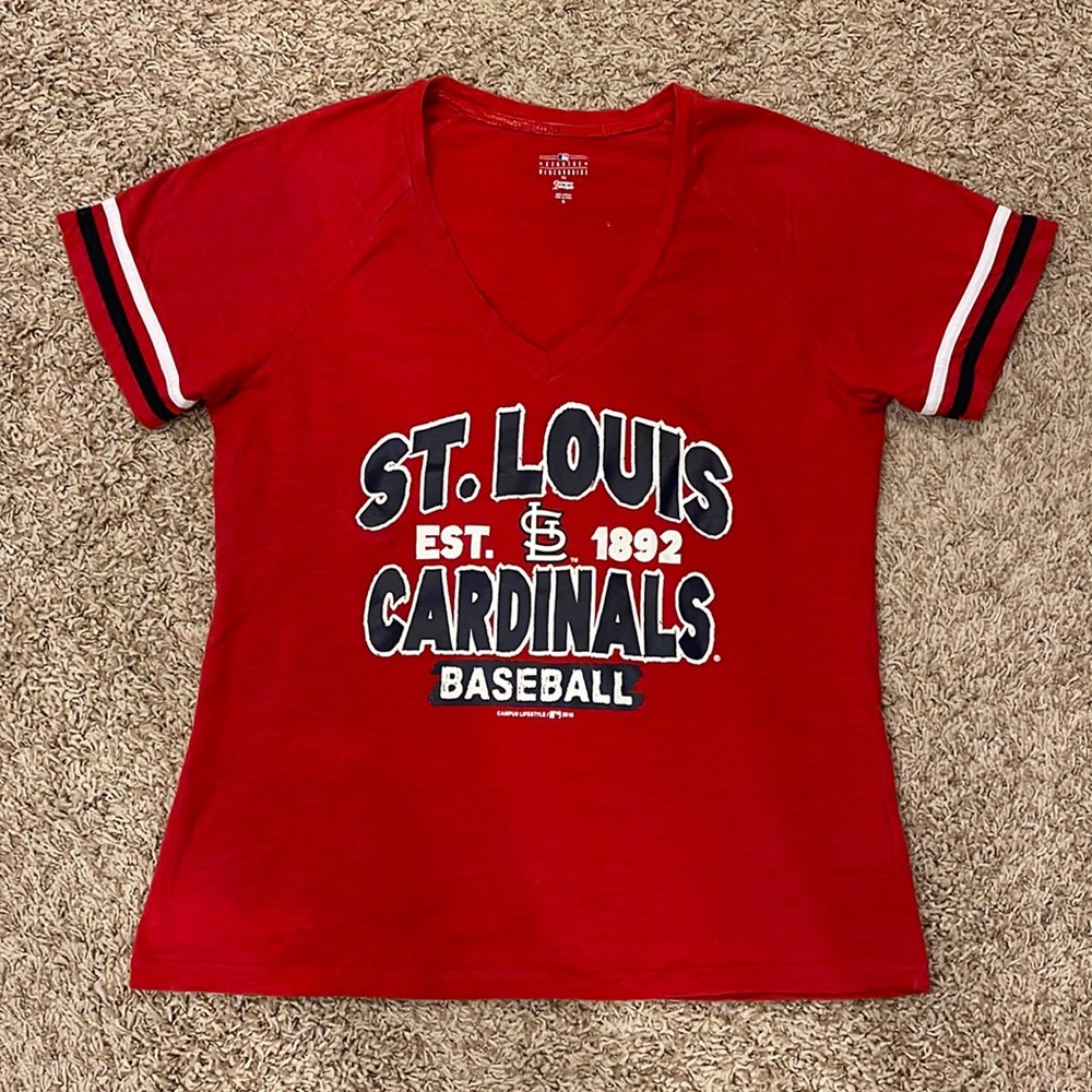 Womens STL Cardinal baseball T-shirt /XL/red